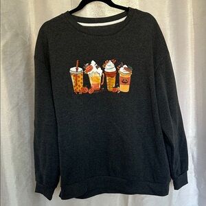 Grey Fall/Halloween Graphic Sweater